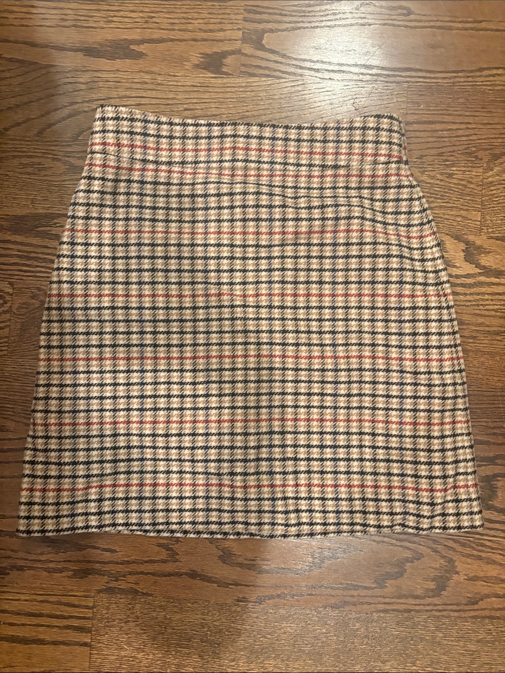 J. Crew Plaid A-Line Woolen blend skirt